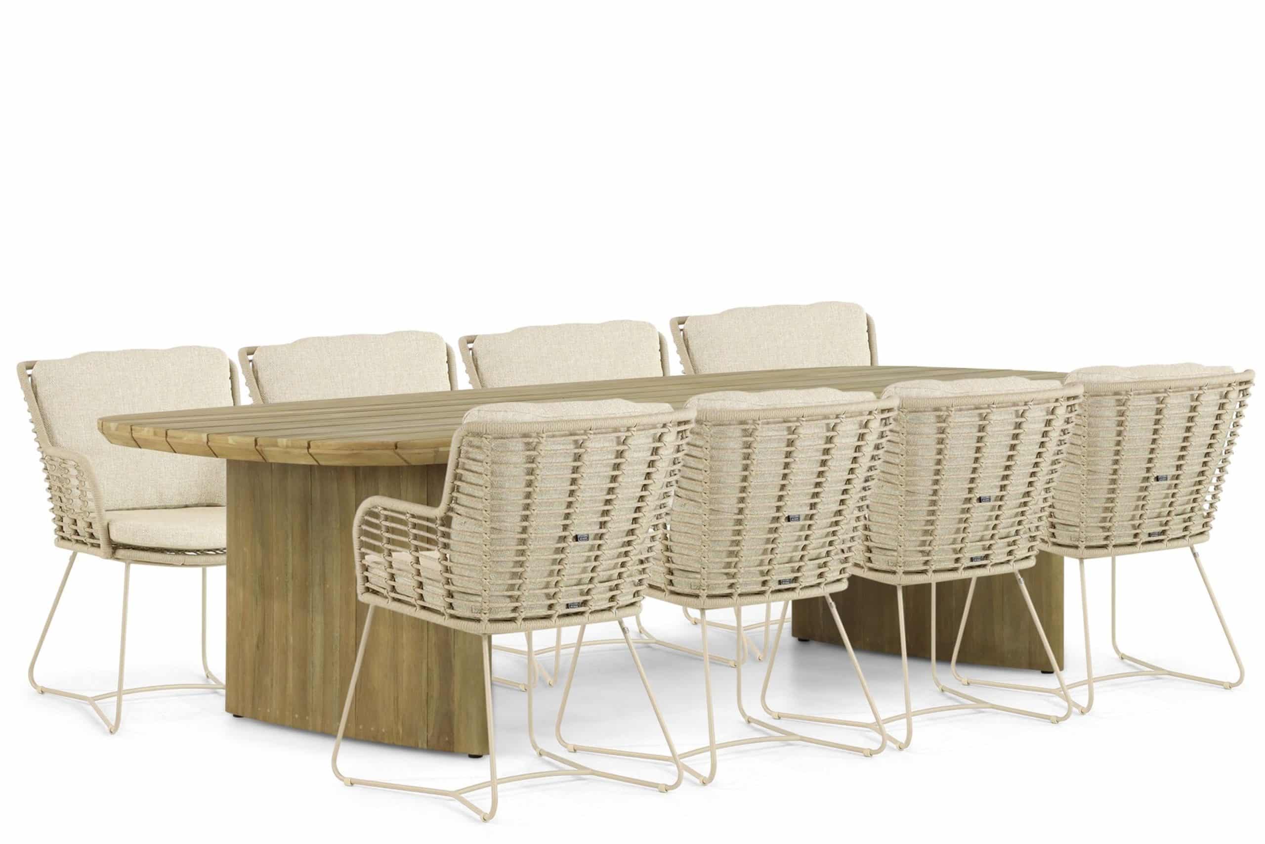 4 seasons outdoor fabrice/falcon 300 cm dining tuinset 9 delig