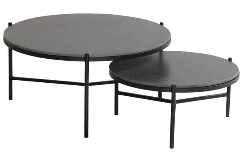 carson koffietafel zwart dia. 6 h 30 cm hartman