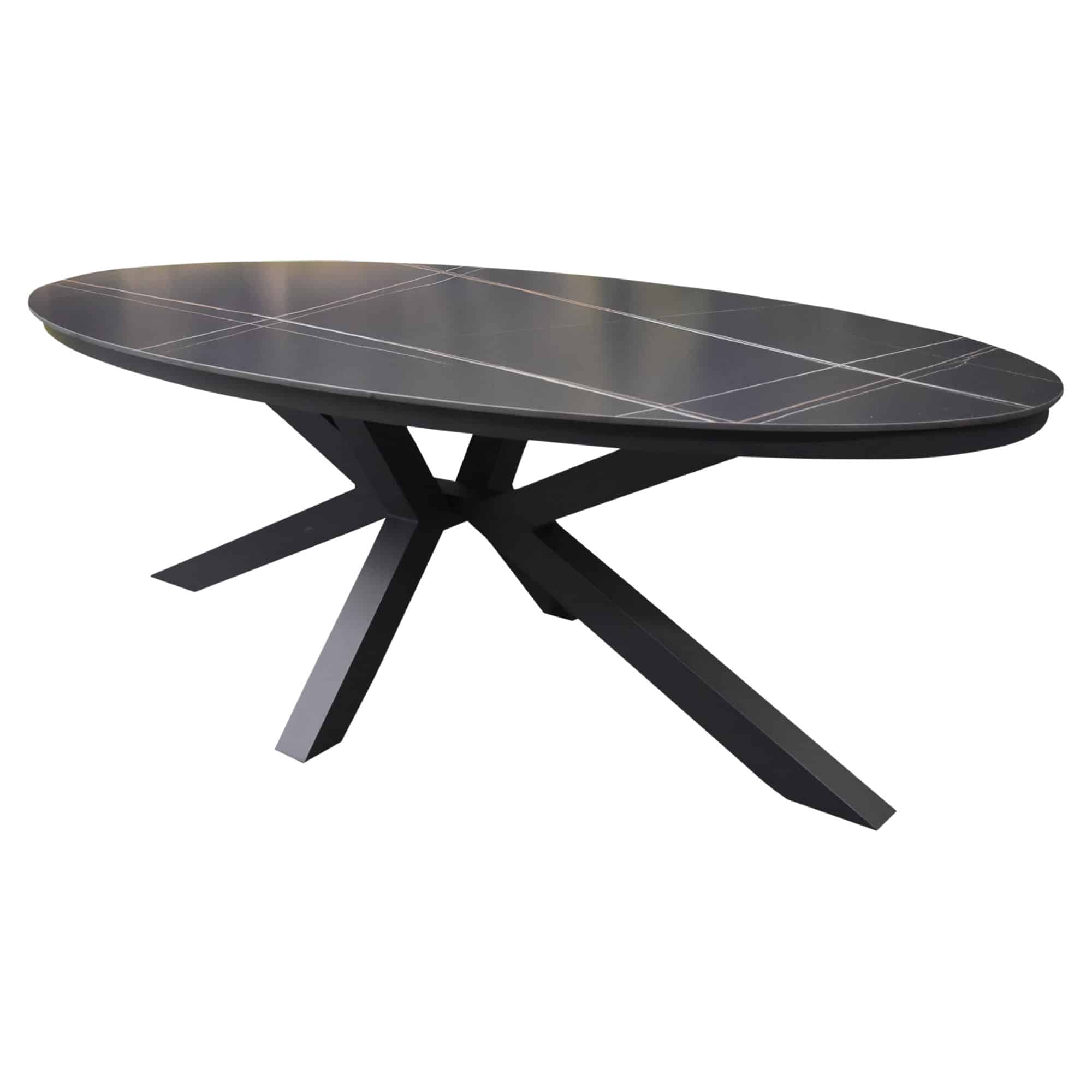 talitha dining tuintafel 220x114xh75 cm ovaal antraciet sintered stone blad