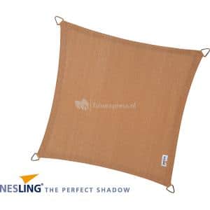 nesling coolfit schaduwdoek vierkant zand 3.6 x 3.6 x 3.6 meter