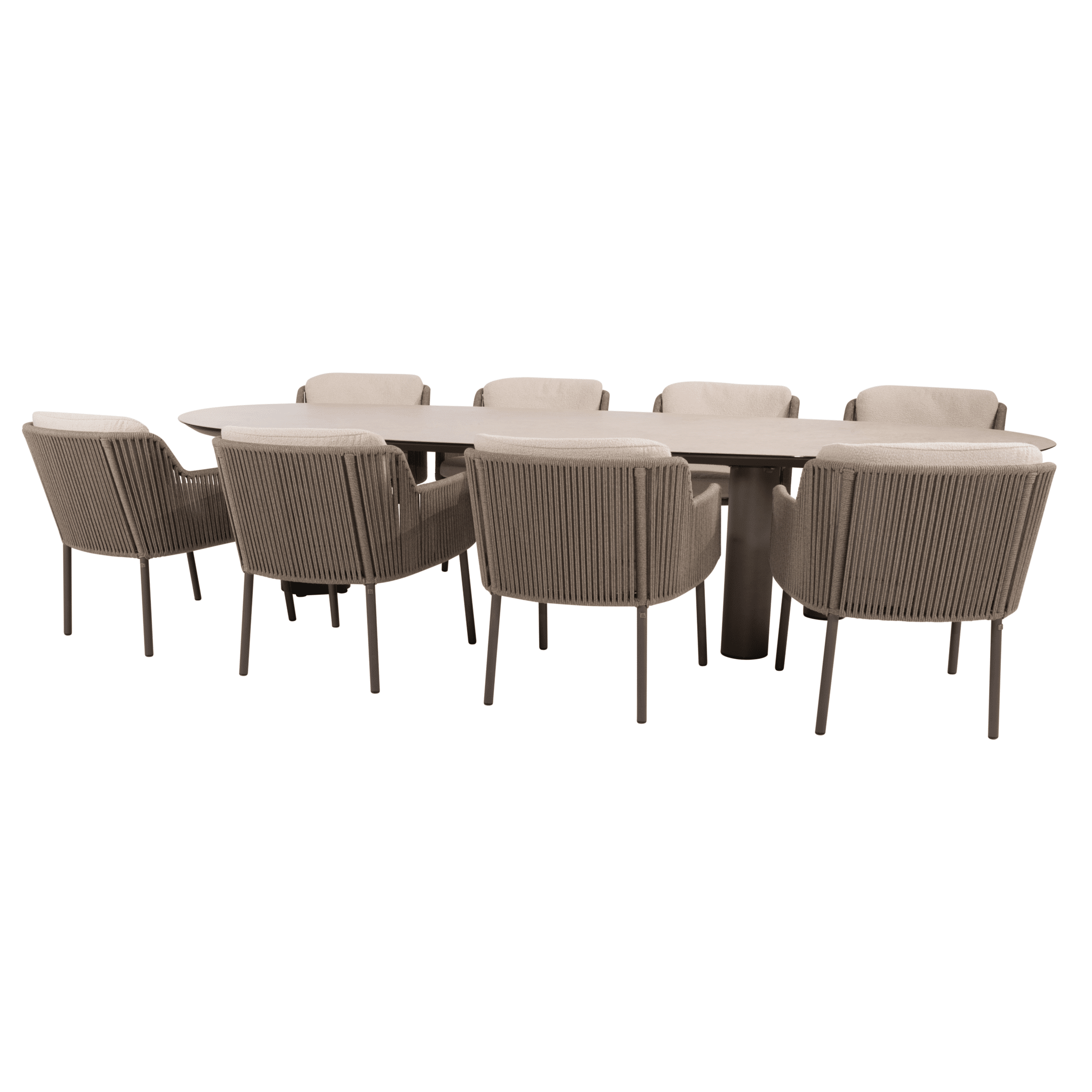 prado bernini dining tuinset 300x110xh75 cm 9 delig keramiek terre 4 seasons outdoor