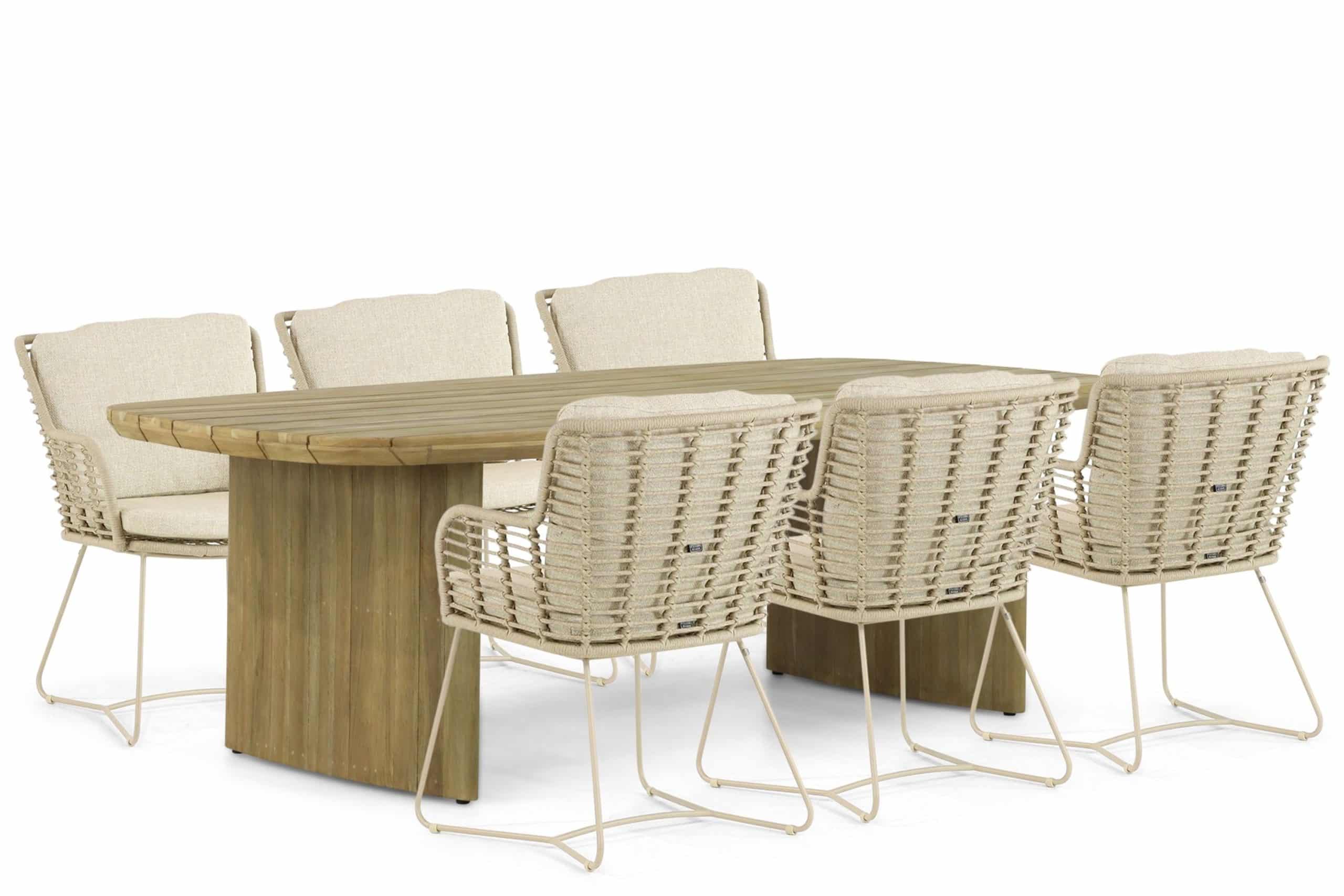 4 seasons outdoor fabrice/falcon 240 cm dining tuinset 7 delig