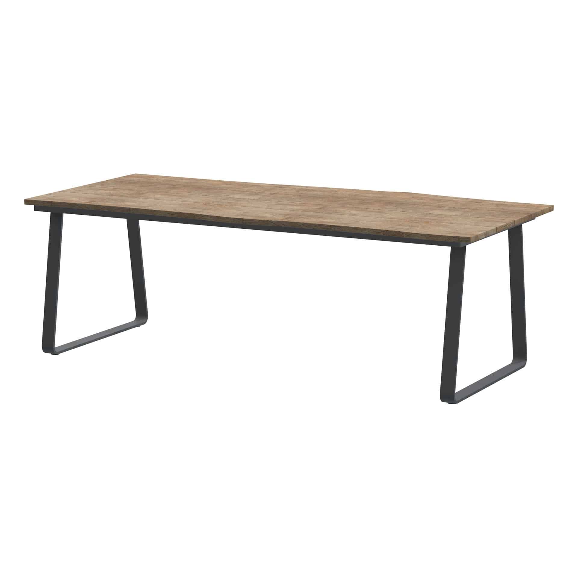 4so konos tuintafel antraciet frame robusto teak blad 220×95
