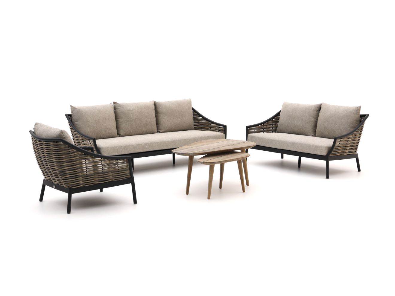 apple bee milou/rough k stoel bank loungeset 5 delig laagste prijsgarantie!