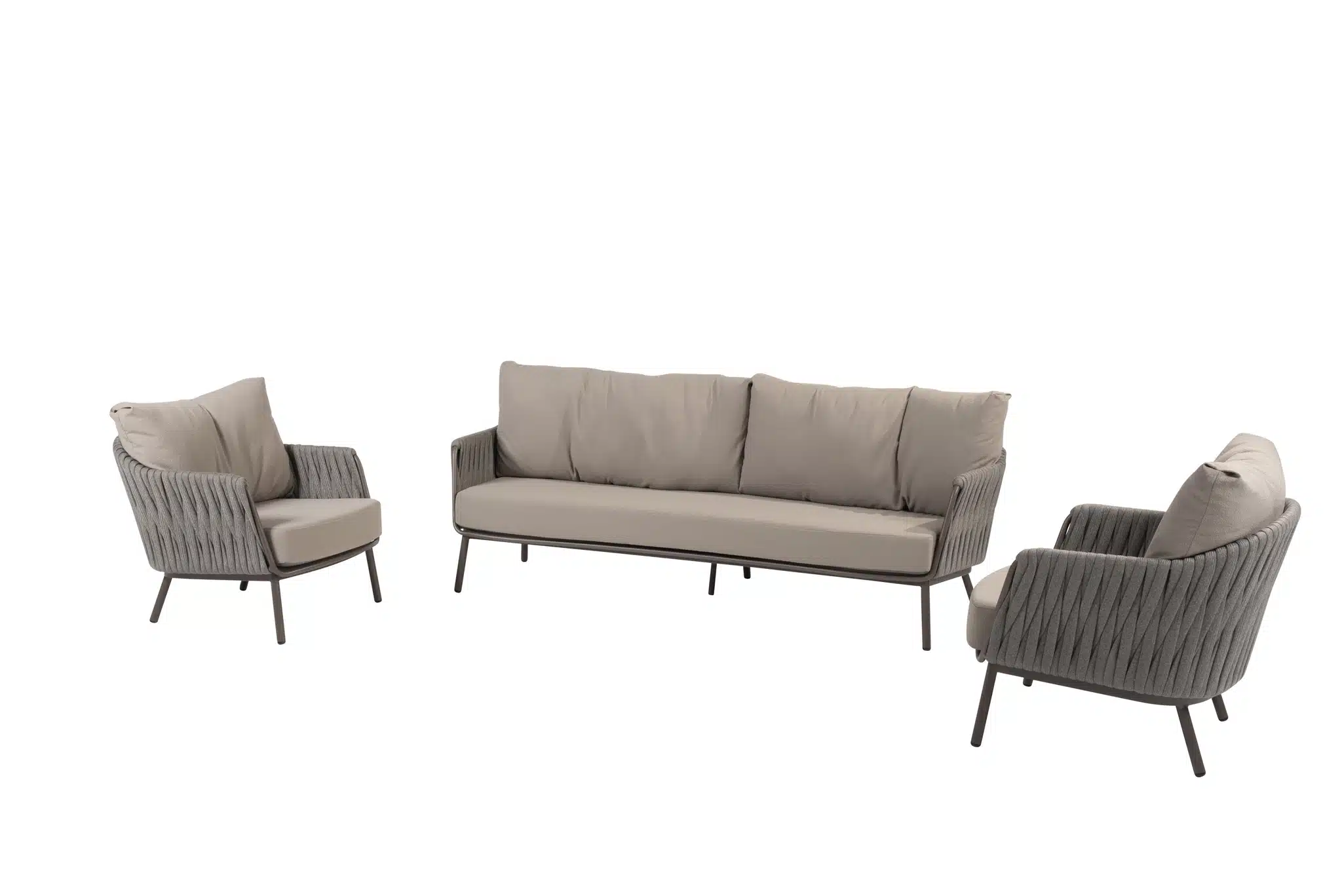 cannes loungeset: 3 zits bank + 2x lounge stoel
