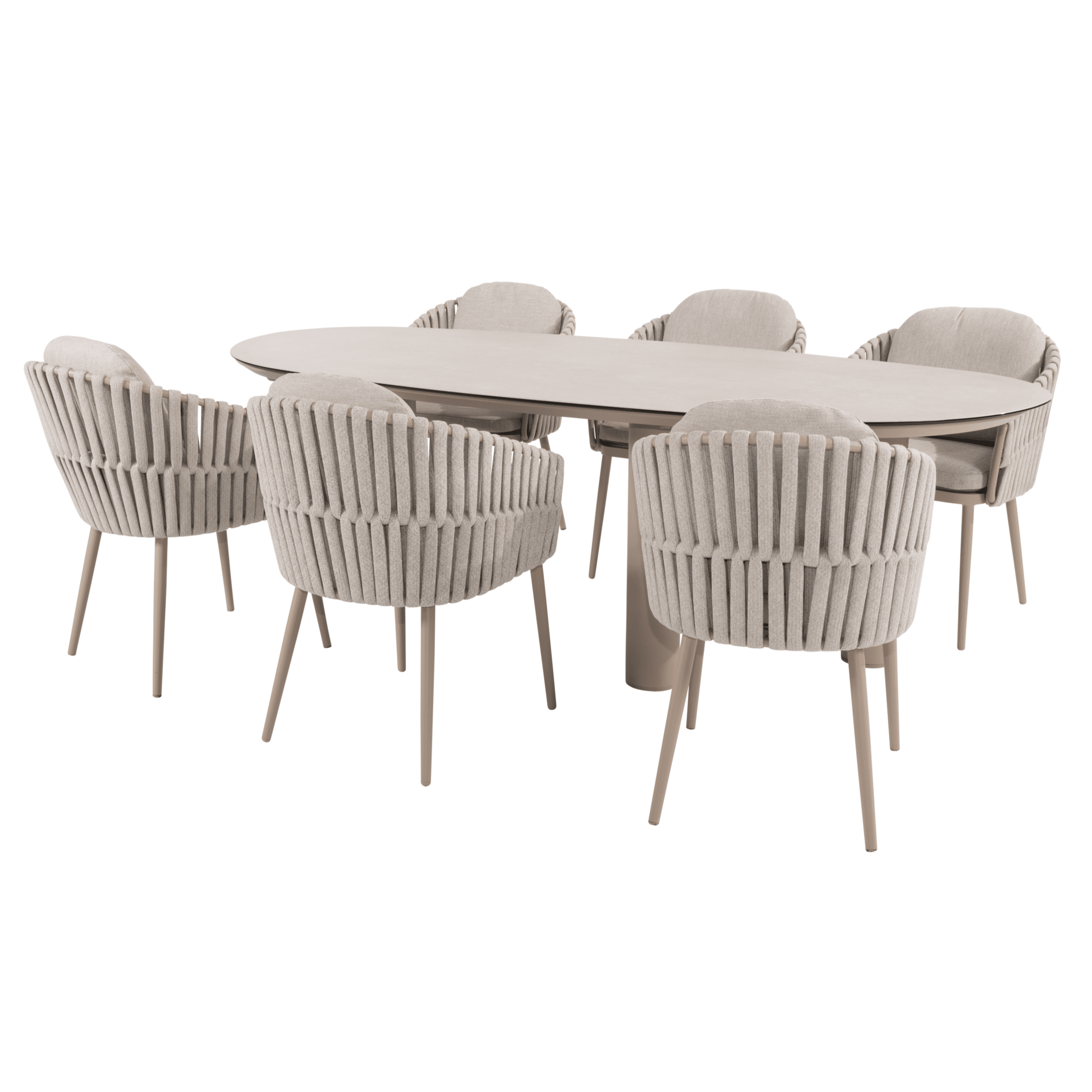denia eva dining tuinset 240x105xh75 cm 7 delig keramiek latte taste 4so