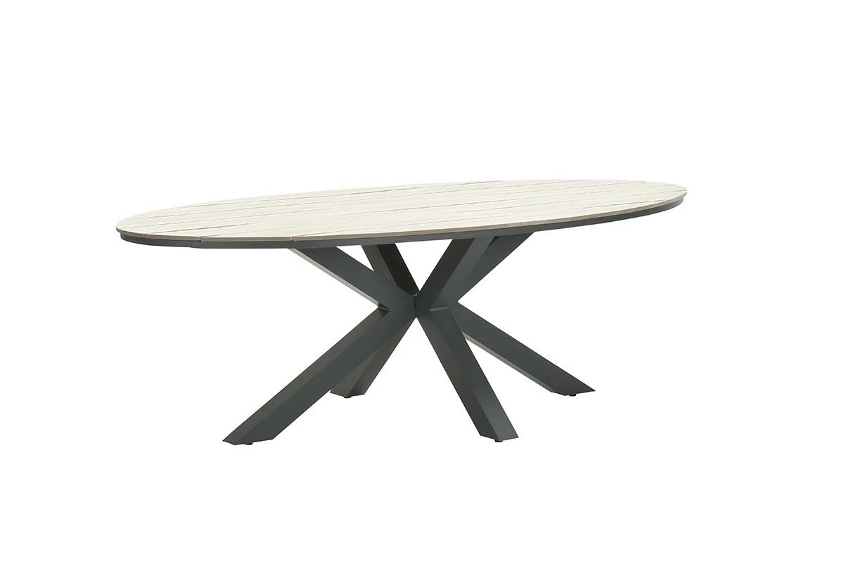 edison tafel 280x140xh75 cm carbon/light teak