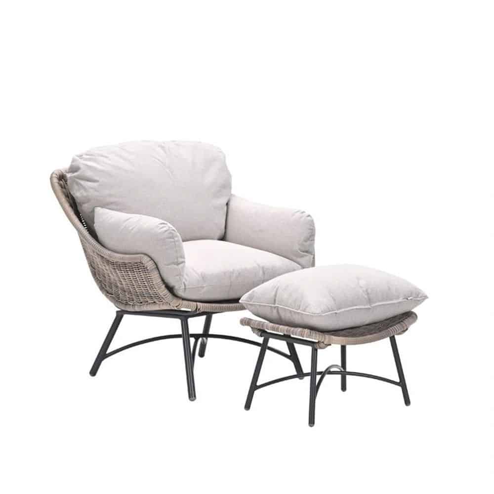 logan fauteuil voetenbank vintage willow garden impressions garden impressions