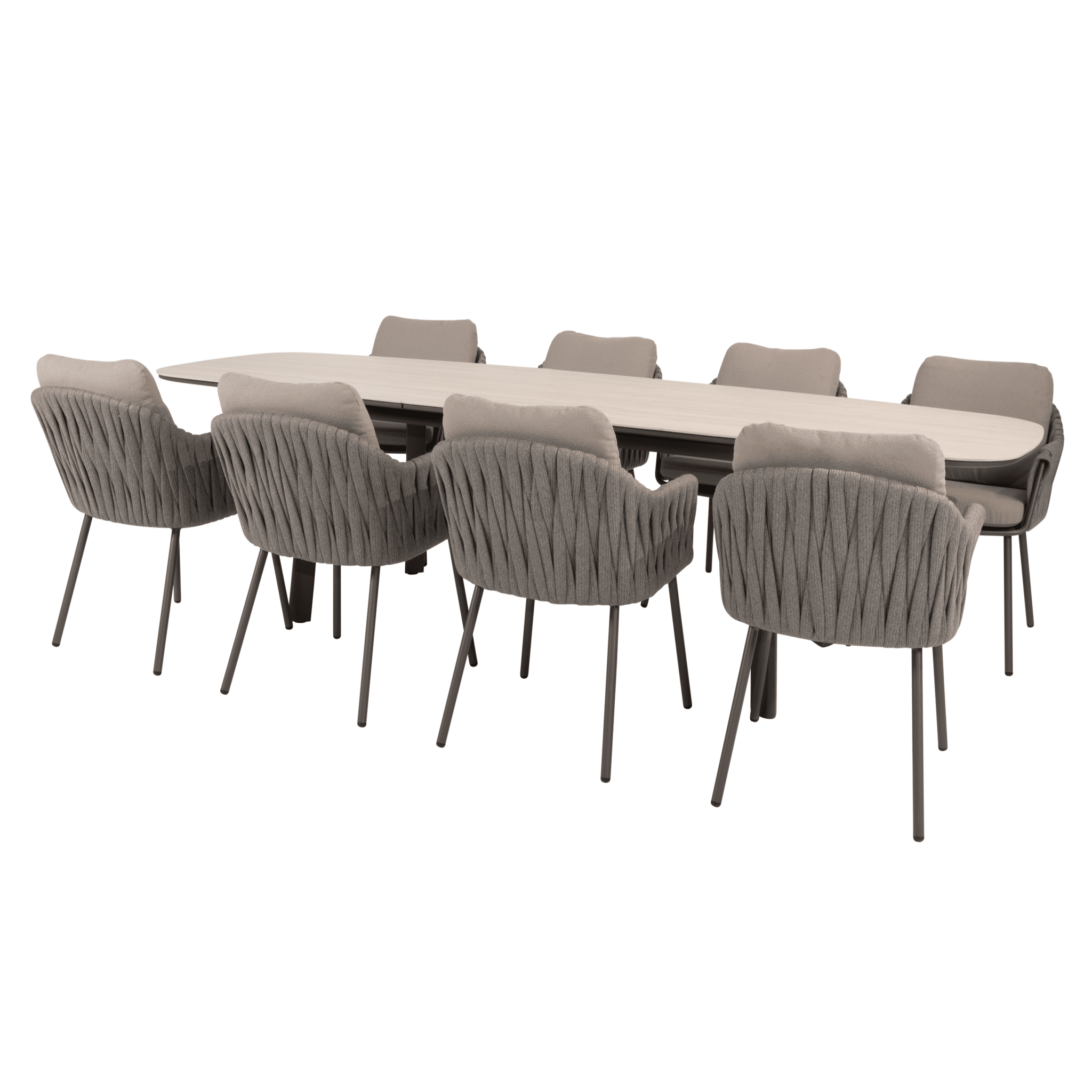 manolo cannes dining tuinset 230 290x100xh75 cm 9 delig uitschuifbaar keramiek terre taste 4so