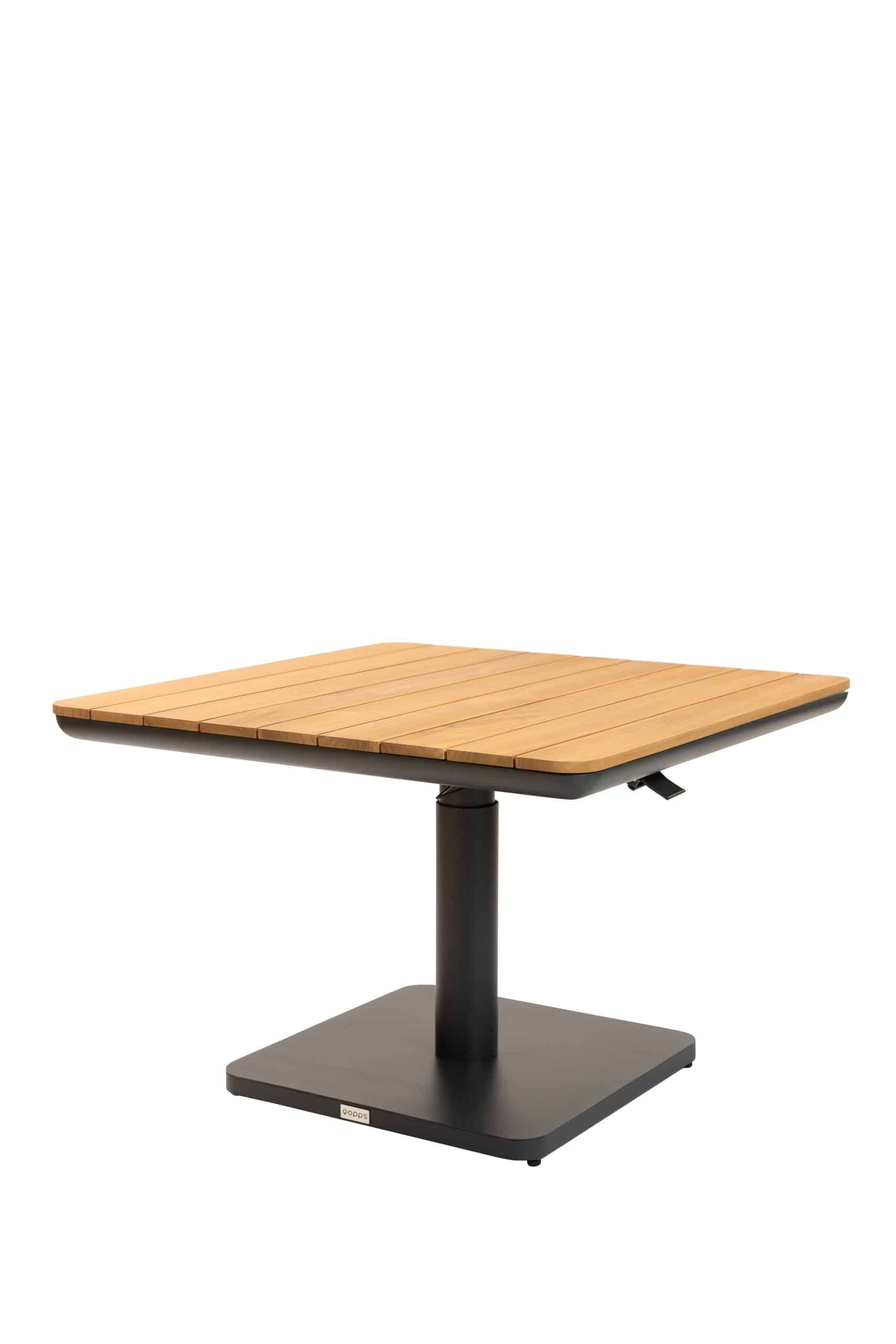 qopps zamin up down tafel 90 x 90 met teak top