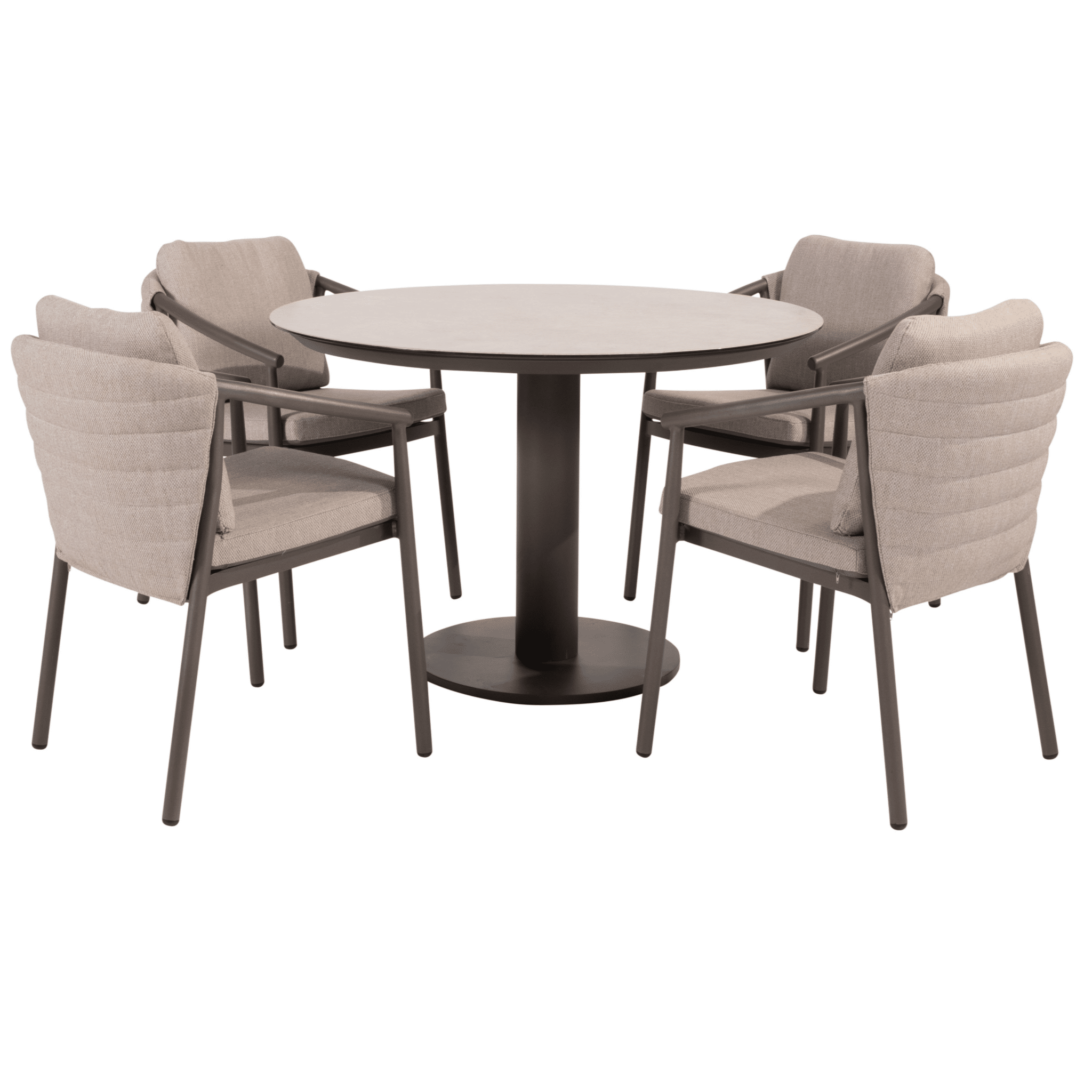 sarah barolo dining tuinset 120 cm rond 5 delig keramiek terre taste 4so