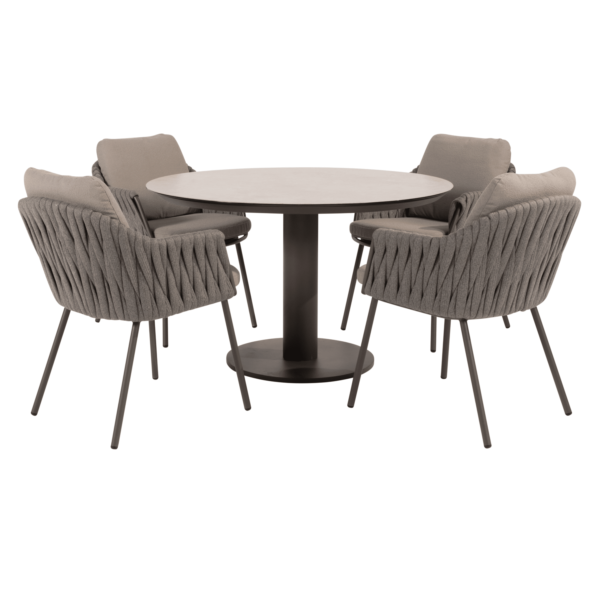 sarah cannes dining tuinset 120xh75 cm rond 5 delig keramiek terre taste 4so