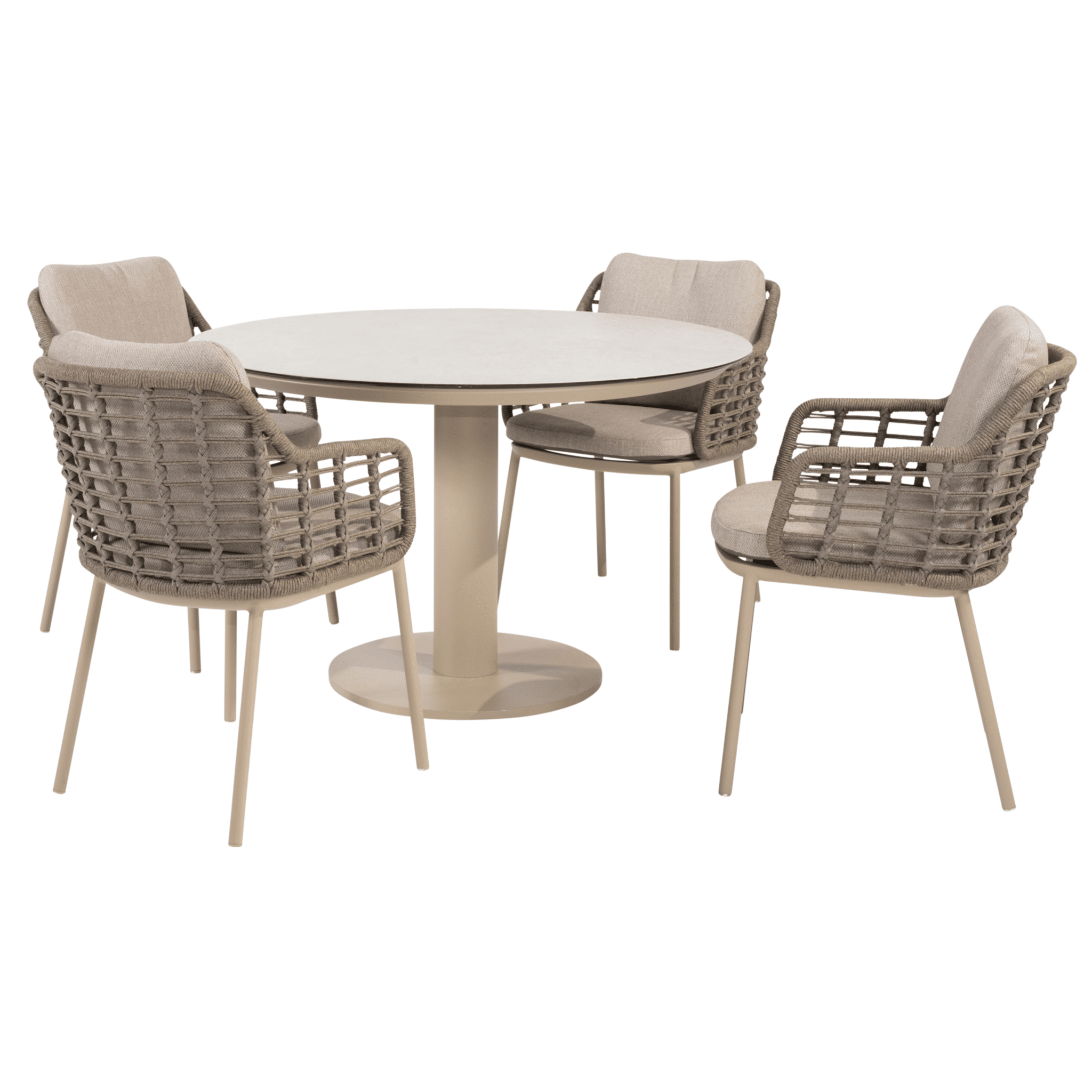 sarah puglia dining tuinset 120xh75 cm 5 delig keramiek latte taste 4so