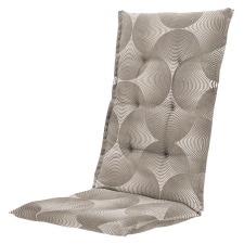 tuinkussen hoge rug napels rondo taupe (waterafstotend)