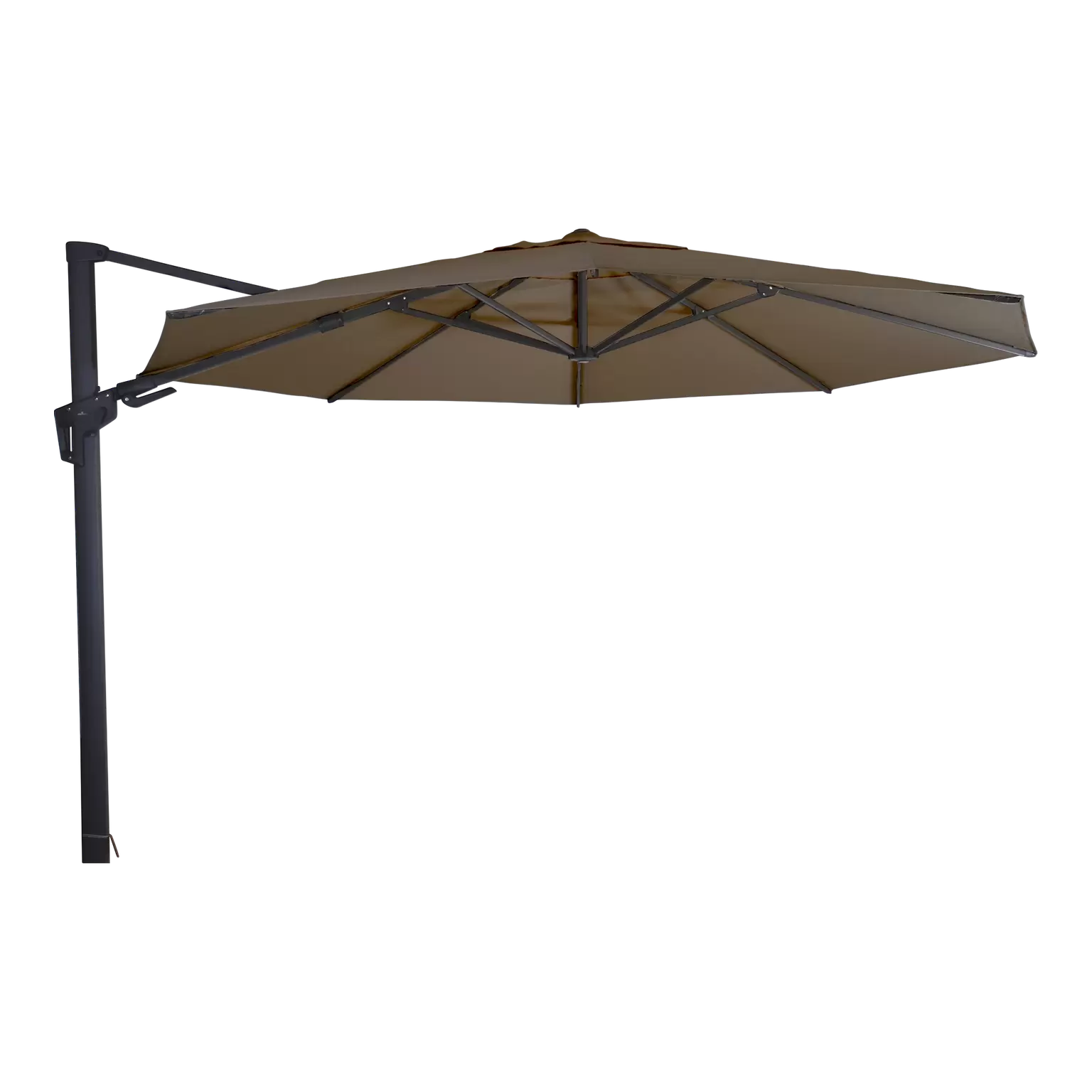 grote zweefparasol virgoflex taupe 3,5m van lesli living