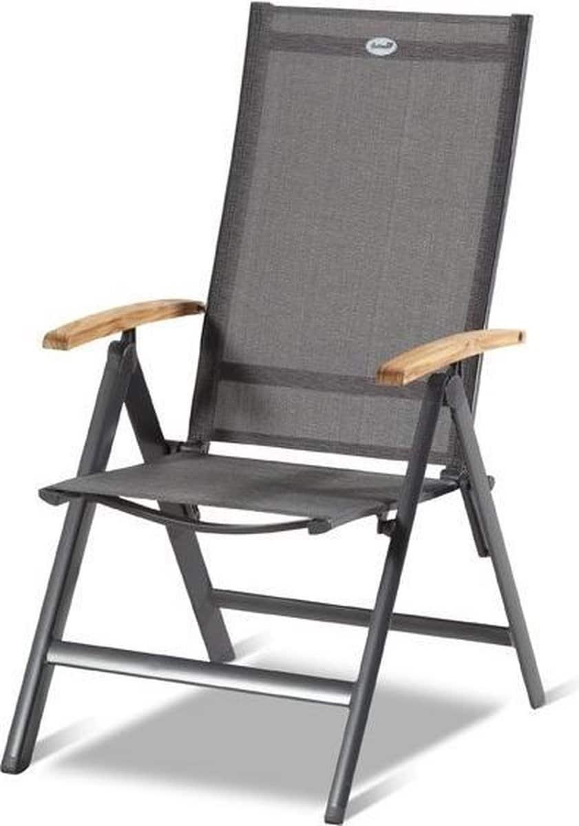 hartman aruba verstelbare tuinstoel grijs / teak