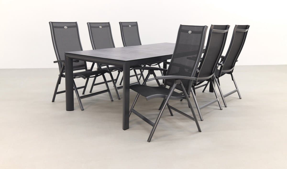 hartman salvatore/baltimor 220×100 cm. verstelbare 6 persoons tuinset