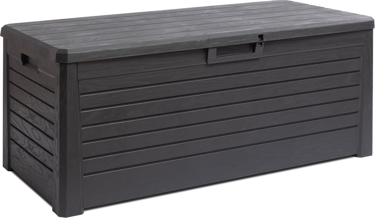 toomax florida opbergbox met deksel 550l antraciet kunststof waterdichte kussenbox voor buiten in de tuin
