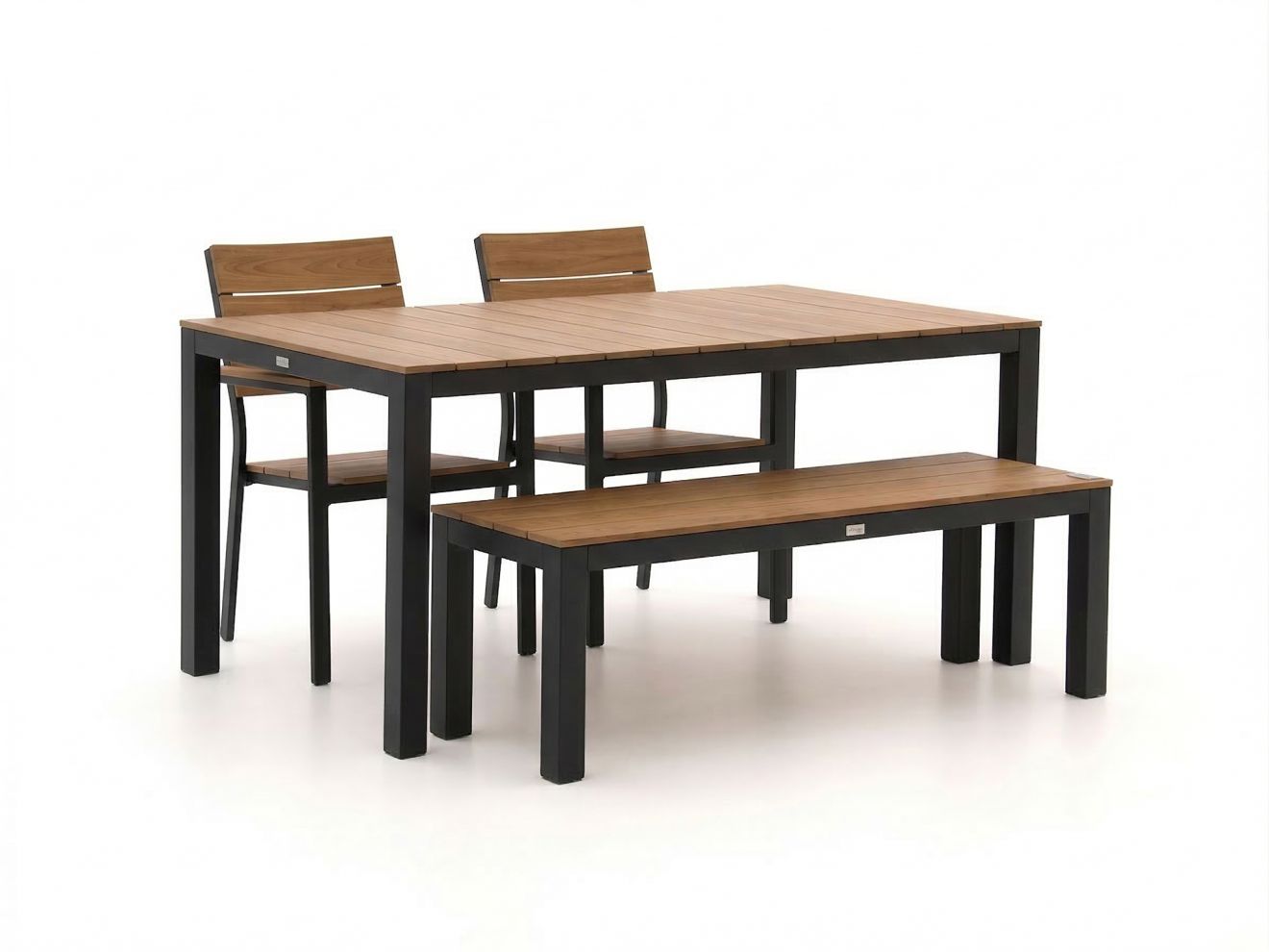 bellagio fidenza 160cm dining tuinset met bank 4 delig stapelbaar laagste prijsgarantie!