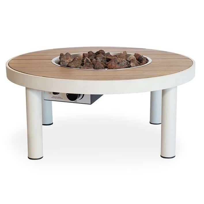 happy cocooning riviera vuurtafel 80 cm rond oyster beige