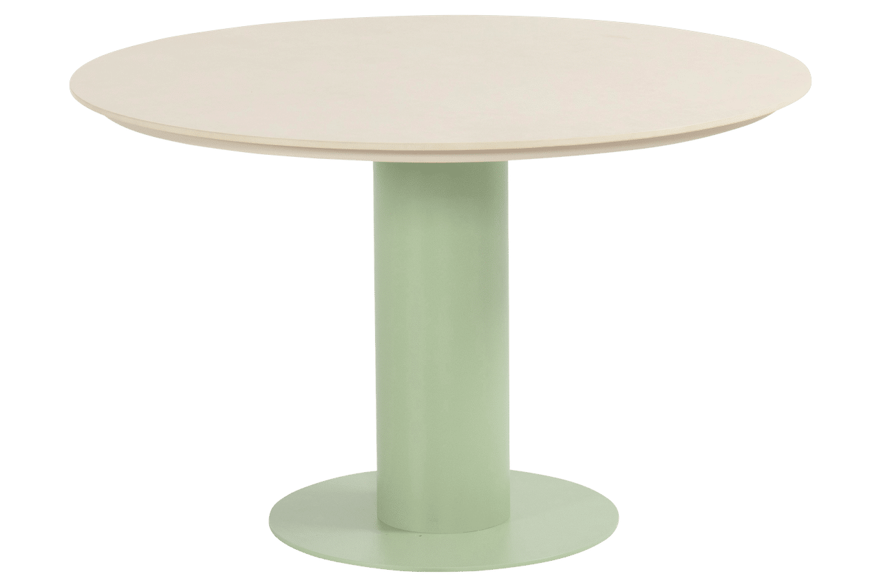 hartman girona tuintafel 120 cm rond kolom soft green