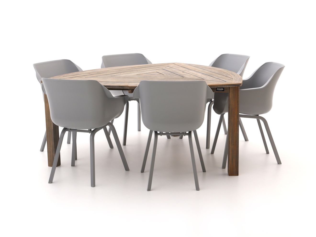 hartman sophie element/rough s triangular 170cm dining tuinset 7 delig laagste prijsgarantie!