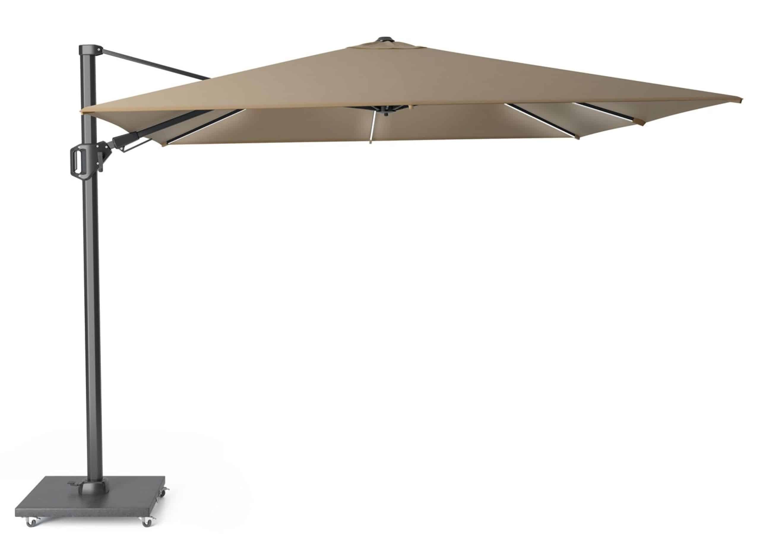 platinum challenger zweefparasol t2 300 cm x 300 cm glow taupe