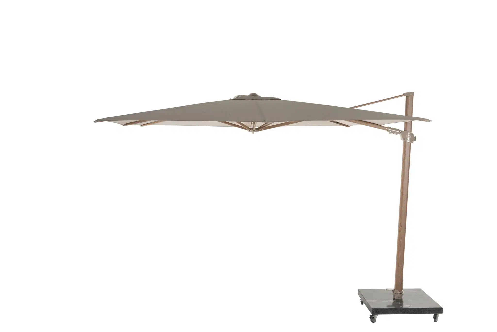 zweefparasol siesta premium 300 cm zand houtlook frame 4so parasol woodlook 4 seasons outdoor