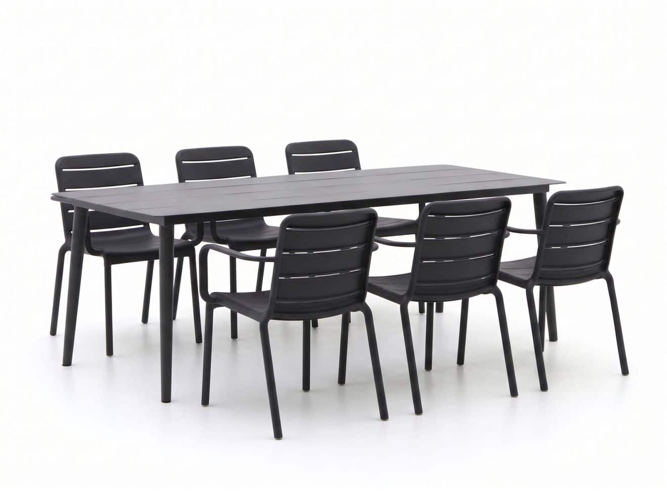 forza narni/sora 220cm dining tuinset 7 delig stapelbaar laagste prijsgarantie!
