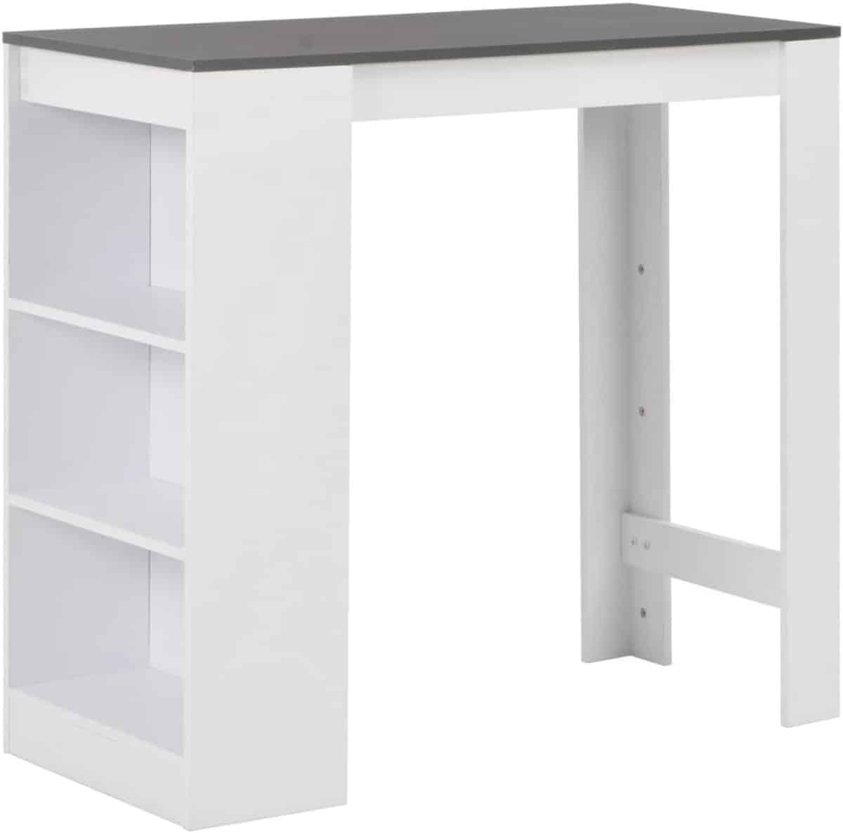 hoge bartafel met 3 laags opbergrek 110x50cm ideaal voor kleine