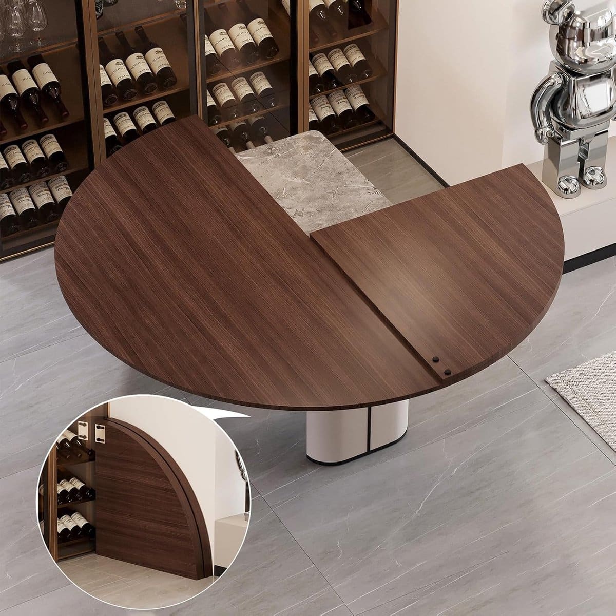 klaptafel hout reserveblad ronde tafel feesten en catering