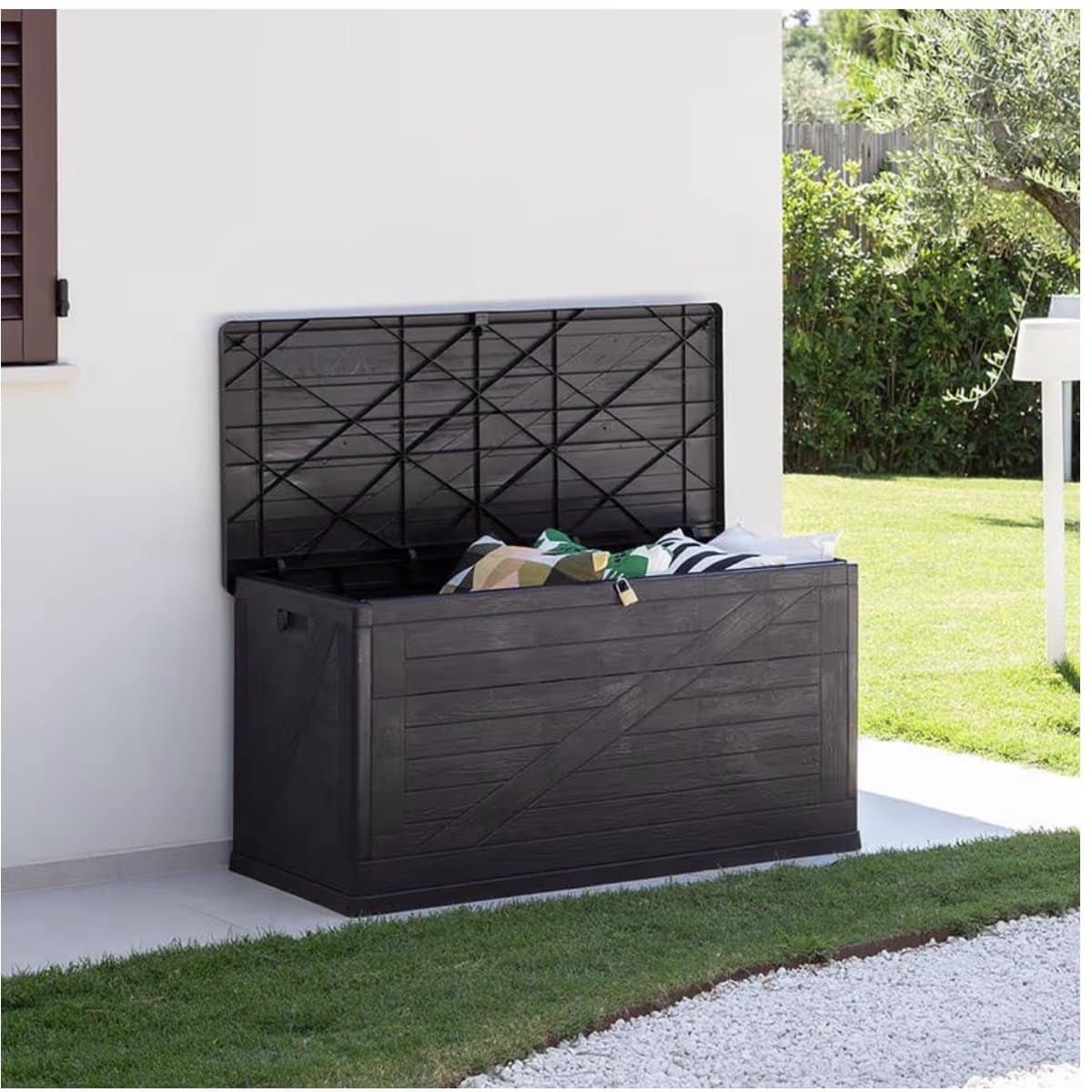 kussenbox 420l waterbestendige opbergbox voor tuinkussens 120 x