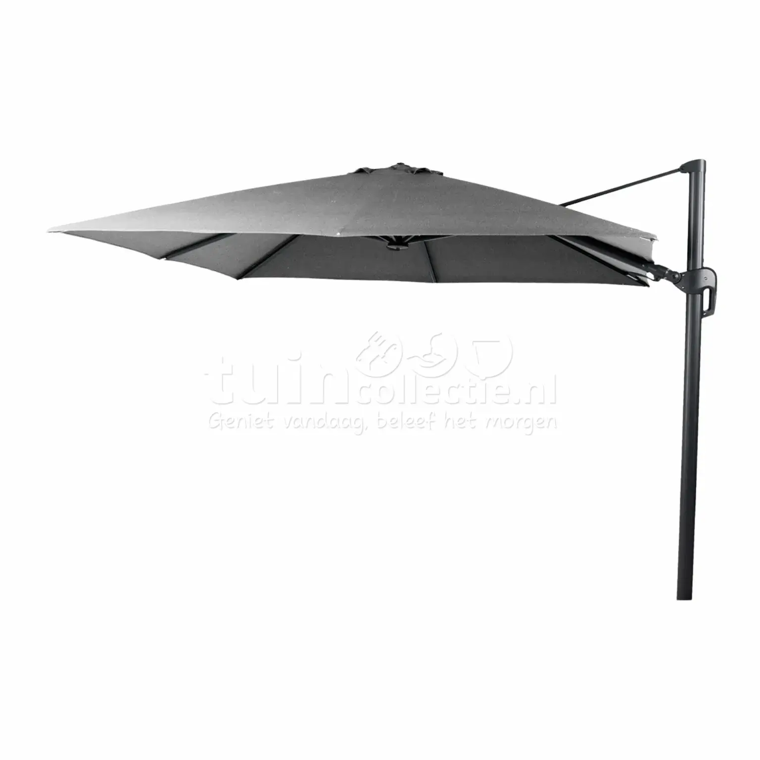 tierra outdoor zweefparasol duraflex 300x300cm light grey