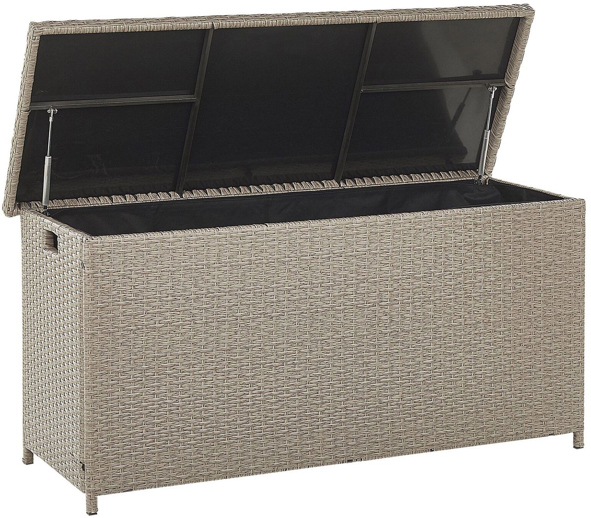 beliani modena kussenbox taupe 126 cm