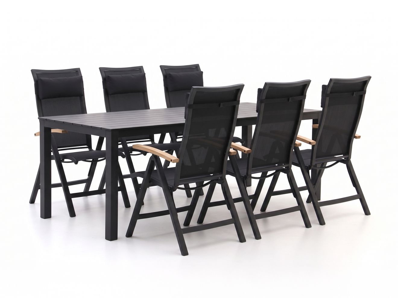 bellagio lugo/menzano 220cm dining tuinset 7 delig verstelbaar laagste prijsgarantie!