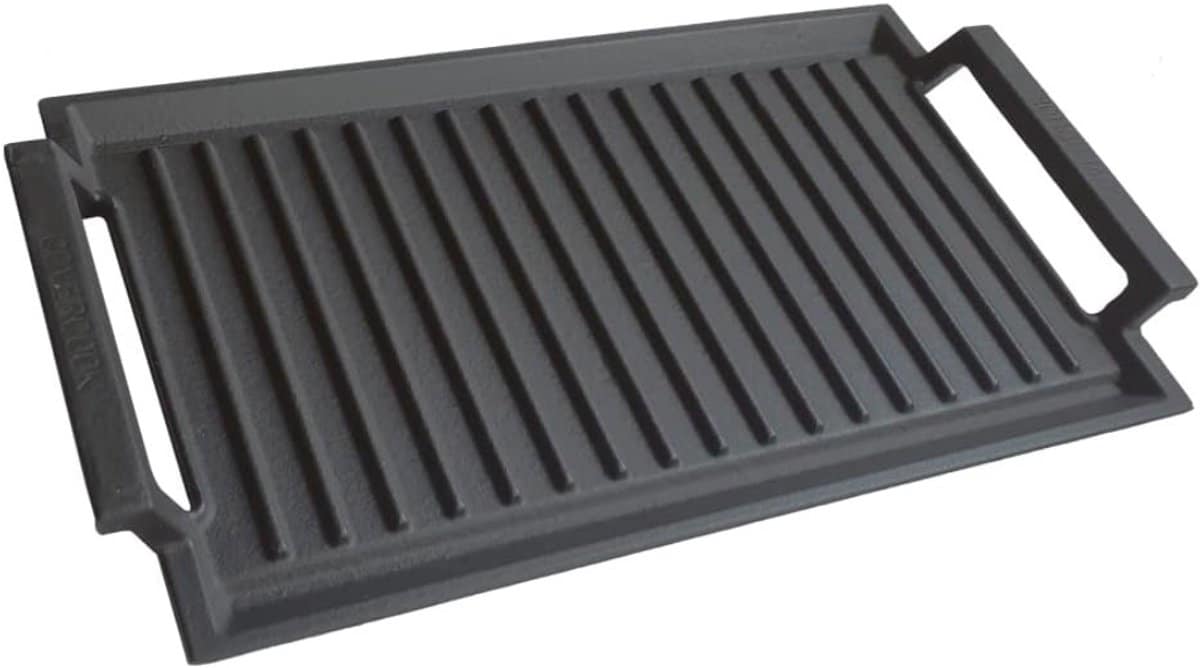 clgp® grillplaat inductie bakplaat gietijzer zwart