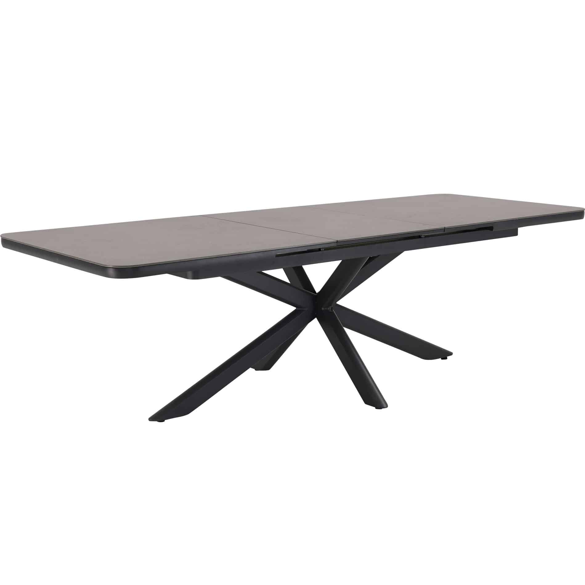 cubanita uitschuifbare dining tuintafel 200 260x100xh75 cm aluminium keramiek antraciet