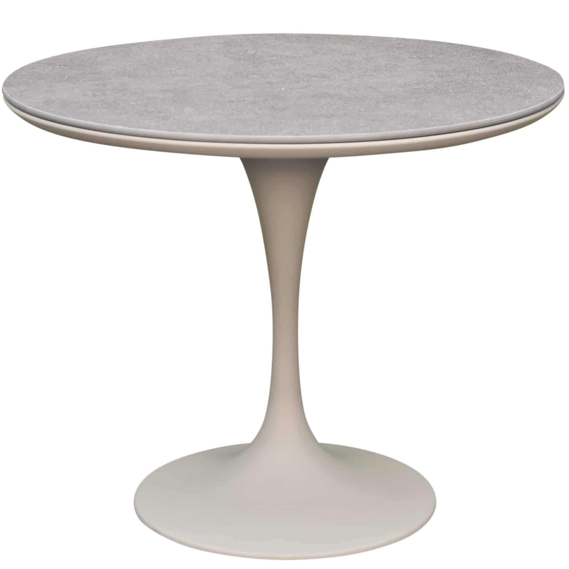 flair dining tuintafel rond 90 cm latte keramiek