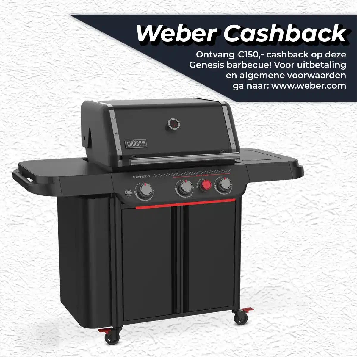gasbarbecue genesis e 330wr stealth met draaispit