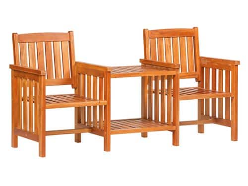 Hardhouten loveseat standaard