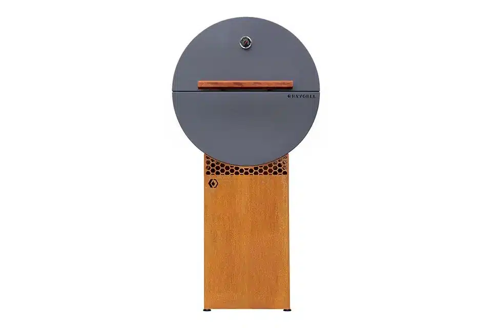 hnygrll | houtskool bbq design | corten/zwart