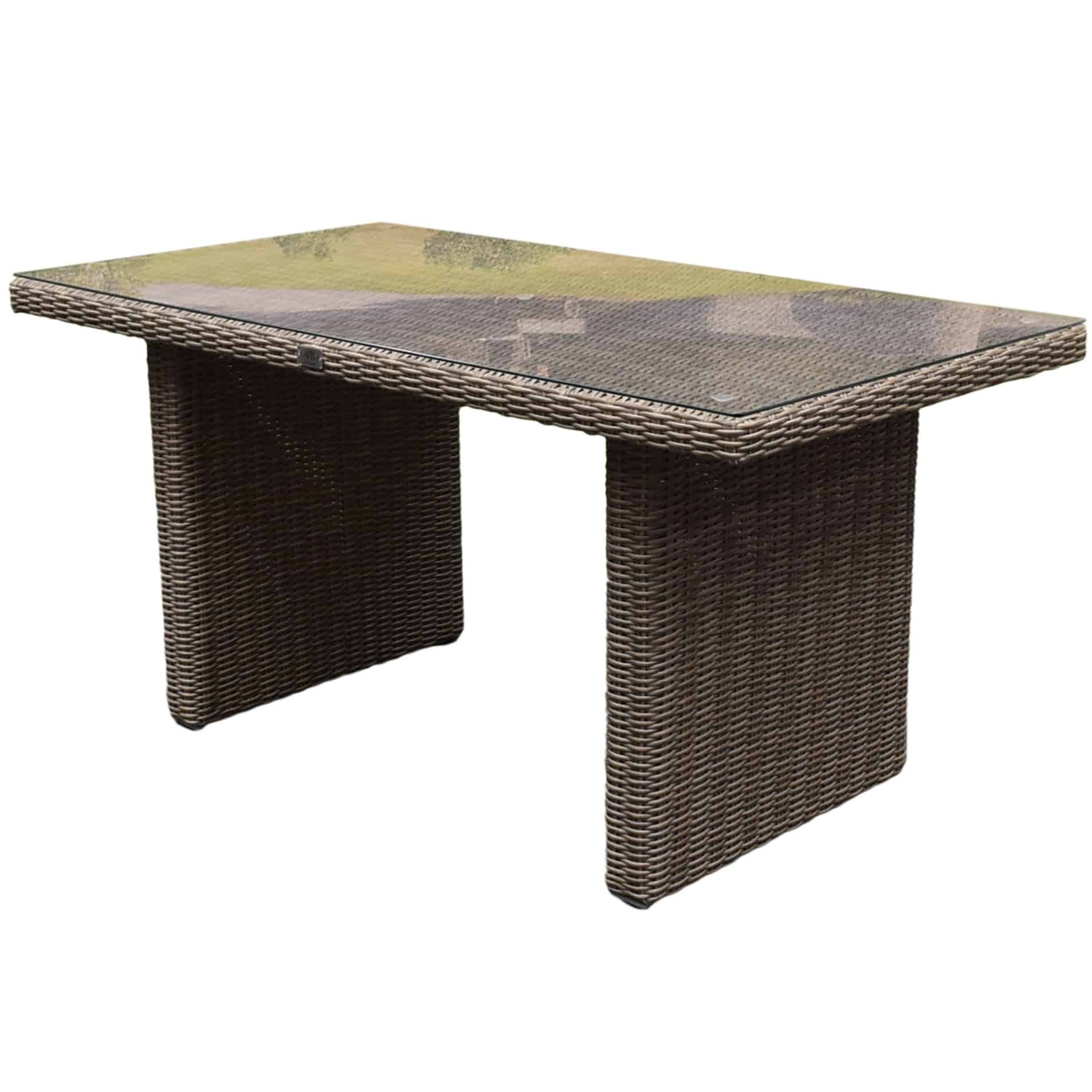 ibiza lounge diningtafel 140x80xh70 cm soft bruin