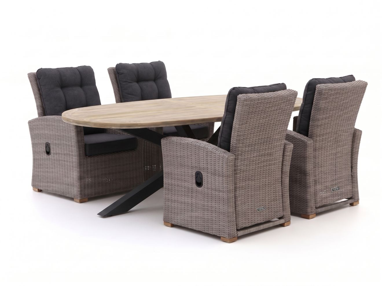 intenso mazzano/rough y ellips 200cm dining tuinset 5 delig verstelbaar laagste prijsgarantie!