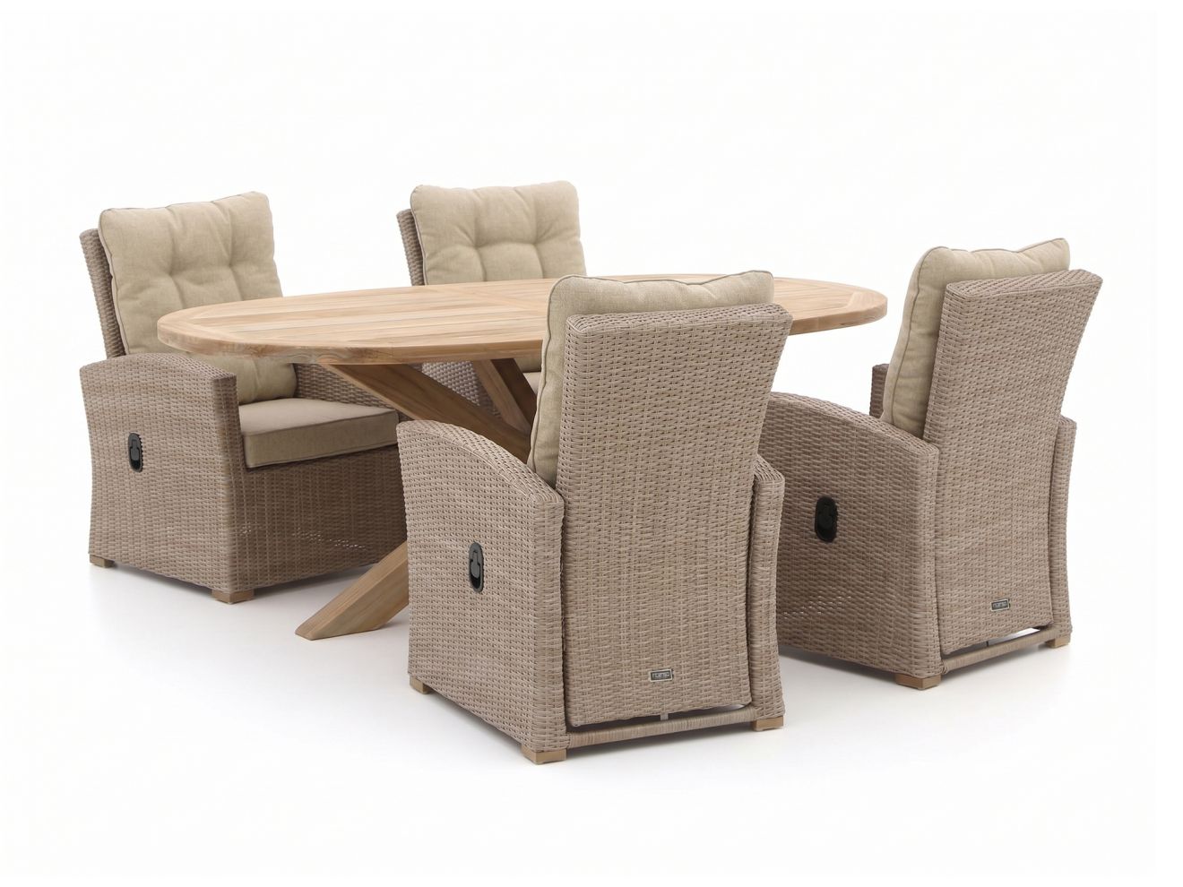 intenso mazzano/rough y ellips 200cm dining tuinset 5 delig verstelbaar laagste prijsgarantie!