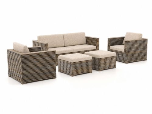 ROUGH-C stoel-bank loungeset 5-delig - Laagste prijsgarantie!