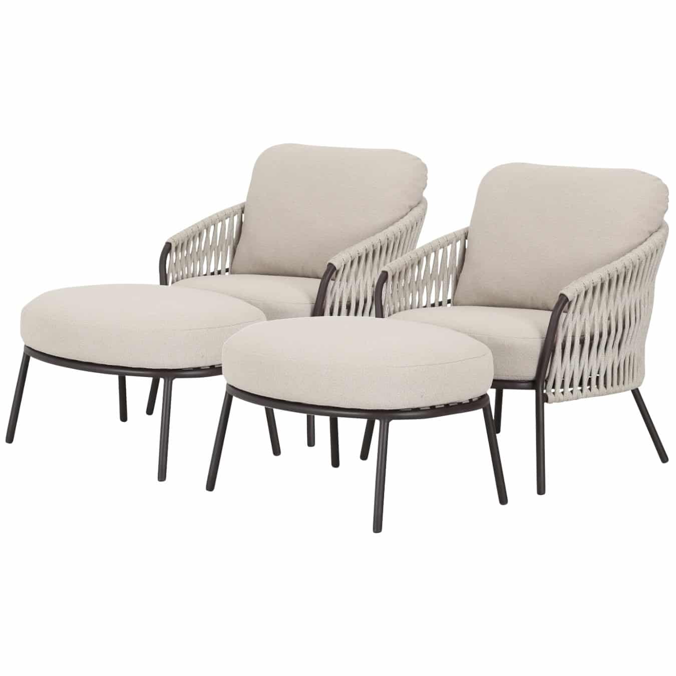 sarenza lounge balkonset 4 delig zand rope terre frame