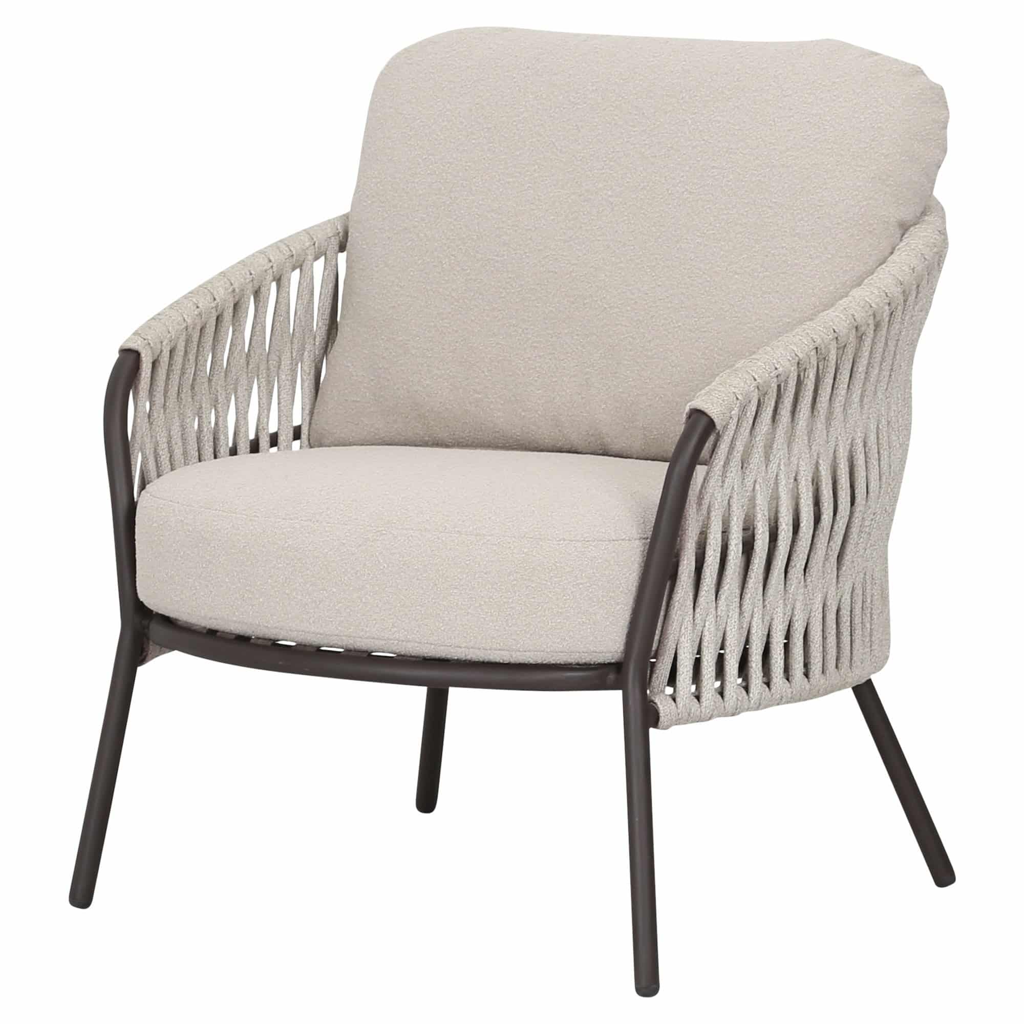 sarenza lounge tuinstoel zand rope terre frame