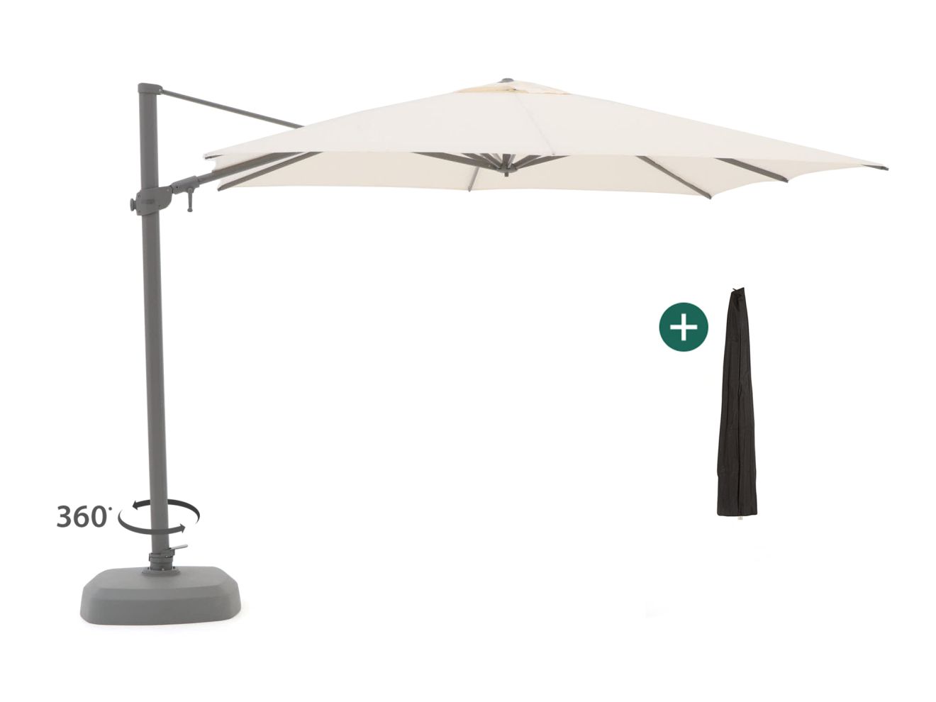 shadowline austin zweefparasol 300x300cm laagste prijsgarantie!