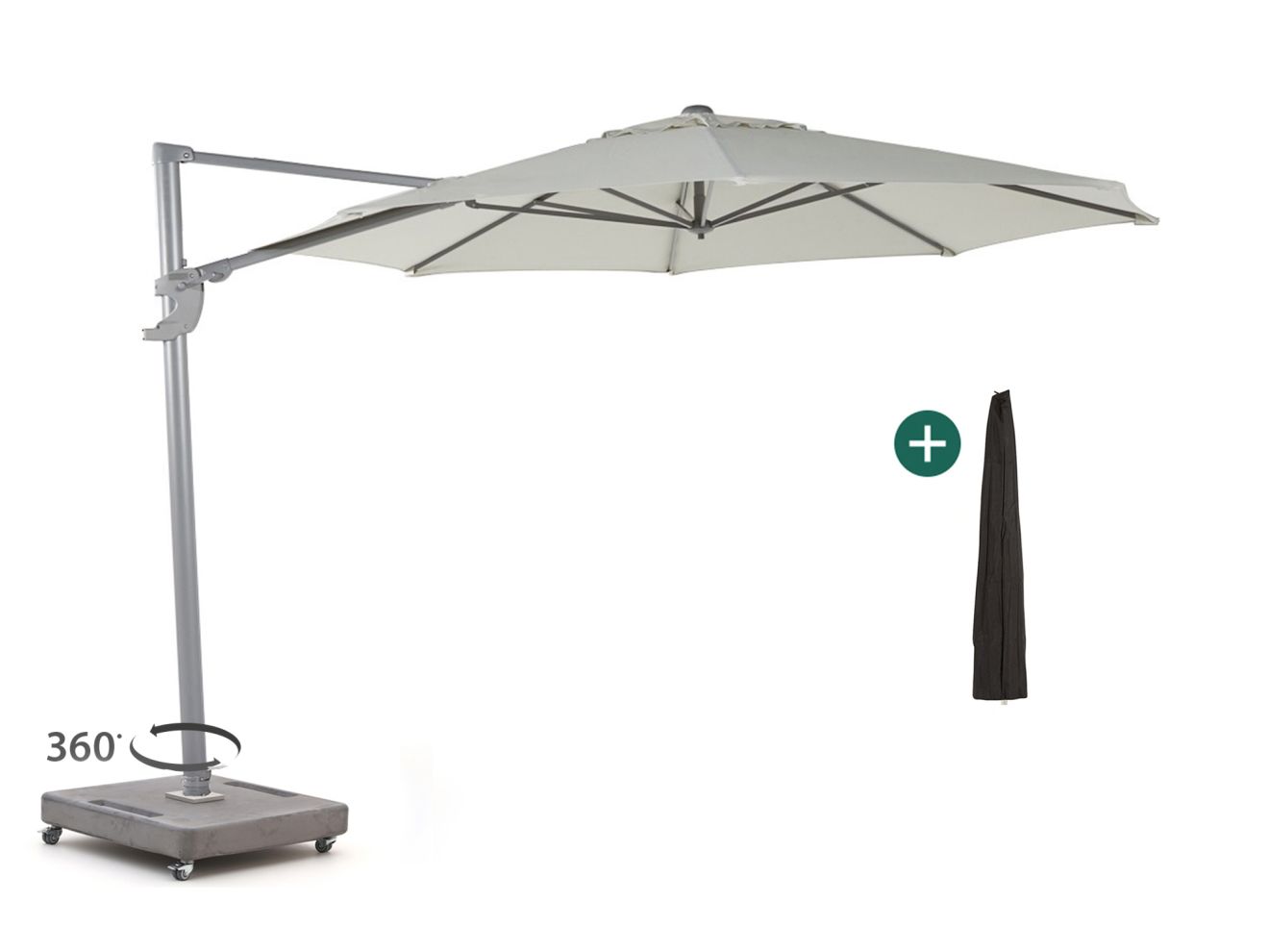 shadowline francisco zweefparasol ø330cm laagste prijsgarantie!