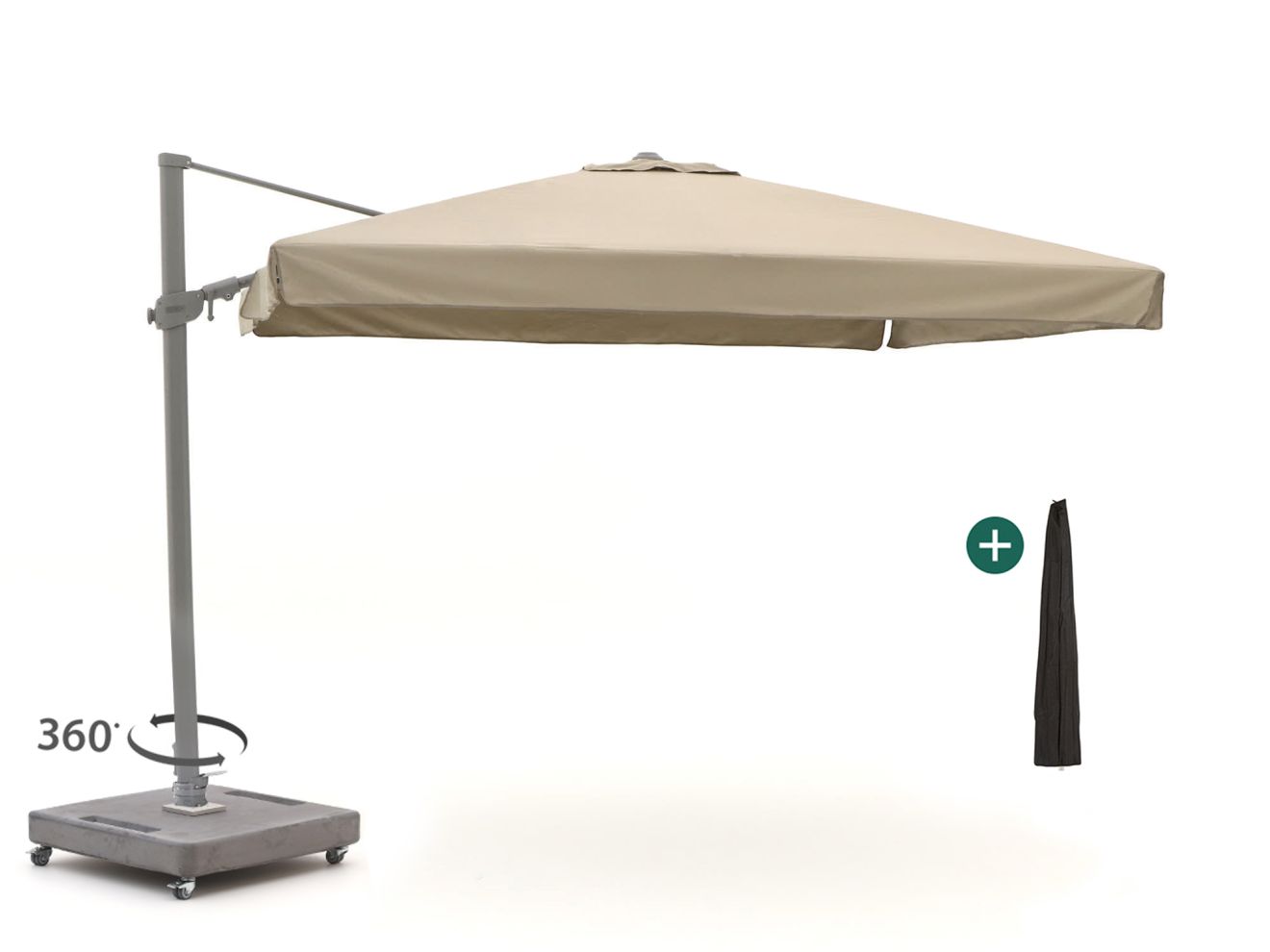 shadowline miami zweefparasol 300x300cm laagste prijsgarantie!